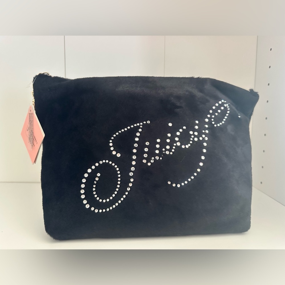 *NWT* Juicy Couture Faux Fur~ Cosmetic Bag~ Black